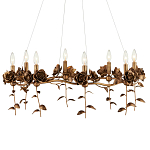 Люстра с каркасом в виде цветков розы и тканевыми абажурами Flowers and Fox Roses варинант исполнения - 3 | Loft Concept в Орле