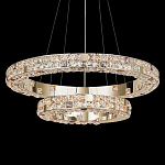 Люстра из 2-х колец с мозаичным хрустальным оформлением Sparks of Crystal варинант исполнения - 4 | Loft Concept в Орле