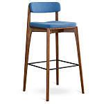 Барный стул из массива ясеня с обивкой из рогожки Elegant Ash варинант исполнения - 1 | Loft Concept в Орле