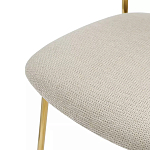 Стул барный широкой полукруглой спинкой на золотистых ножках Chair Smooth Shapes варинант исполнения - 5 | Loft Concept в Орле