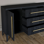 Буфет Primo с тремя ящиками и двумя фасадами Черный дуб варинант исполнения - 5 | Loft Concept в Орле