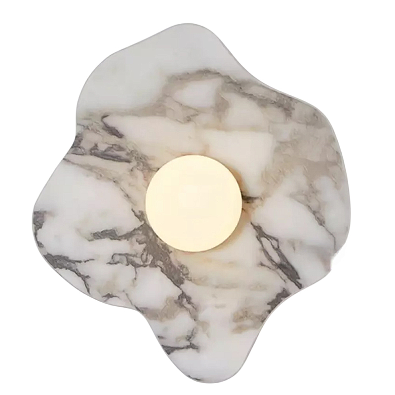 Бра с основанием волнистой формы Shaw Marble Lighting Белый Серый Бежевый Бра с основанием волнистой формы Shaw Marble Lighting Белый Серый Бежевый в Орле | Loft Concept