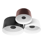 Потолочный светильник с 3-мя цилиндрическими абажурами черного белого и коричневого цвета Urban Dome варинант исполнения - 1 | Loft Concept в Орле