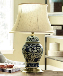 Настольная керамическая лампа с узором Kelly