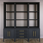 Модульный стеллаж Primo из трех составных элементов Черный дуб варинант исполнения - 2 | Loft Concept в Орле