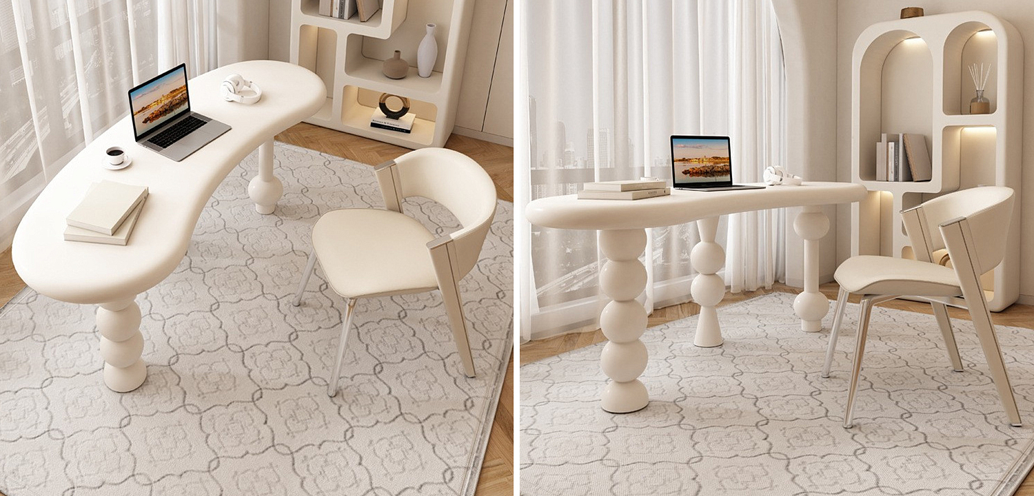 Рабочий стол Zane Unique Shape Desk Рабочий стол Zane Unique Shape Desk - Loft-Concept в Орле