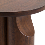 Круглый приставной стол из массива ореха Balu Wooden Side Table варинант исполнения - 4 | Loft Concept в Орле