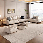 Пуф кожаный с каркасом из массива дерева Furniture Medieval варинант исполнения - 1 | Loft Concept в Орле