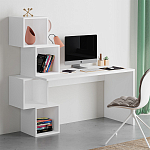 Стол письменный белый с 4-мя открытыми полками BALANCE WHITE варинант исполнения - 2 | Loft Concept в Орле