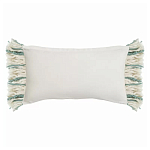 Чехол на подушку мятного цвета с бахромой и объемным узором Ethnic mix варинант исполнения - 4 | Loft Concept в Орле