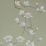 Обои ручная роспись Magnolia Canopy Colourway SC-287 on Aquamarine slub silk варинант исполнения - 1 | Loft Concept в Орле