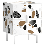 Тумба белая с рисунком Short Graph варинант исполнения - 1 | Loft Concept в Орле