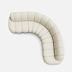 Диван Limoges полукруглой формы с обивкой букле молочного цвета варинант исполнения - 2 | Loft Concept в Орле