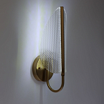 Бра с изогнутым рельефным плафоном Textured Glass варинант исполнения - 2 | Loft Concept в Орле