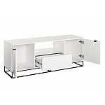 ТВ-тумба белая с  2-мя дверцами и ящиком Strict Lines варинант исполнения - 3 | Loft Concept в Орле