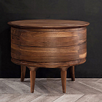 Прикроватный столик из дерева с 2-мя ящиками Moon Walnut Furniture варинант исполнения - 8 | Loft Concept в Орле