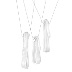 Подвесной светильник белого цвета с 3-мя изогнутыми плафонами Flow Loop варинант исполнения - 1 | Loft Concept в Орле