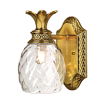 Бра для ванных комнат с прозрачным стеклянным плафоном в форме ананаса и декоративным основанием с рельефным узором Hinkley варинант исполнения - 1 | Loft Concept в Орле