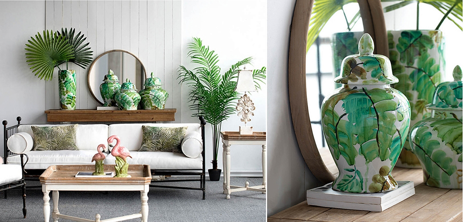 Ваза Vase Green Leaves 43 Ваза Vase Green Leaves 43 - Loft-Concept в Орле