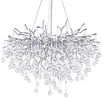 Люстра с хрустальными подвесками капли серебро Droplet Silver Chandelier 15 варинант исполнения - 1 | Loft Concept в Орле