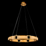 Люстра в виде кольца из натурального камня Golden Alavastor варинант исполнения - 1 | Loft Concept в Орле