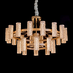 Люстра двухъярусная круглая с текстурными цилиндрическими плафонами Glimpse варинант исполнения - 6 | Loft Concept в Орле