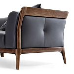 Диван двухместный c каркасом из массива дерева Double Sofa Made of Walnut Wood варинант исполнения - 1 | Loft Concept в Орле