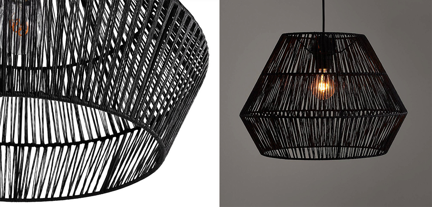 Подвесной светильник Signe Wicker Hemp Black Подвесной светильник Signe Wicker Hemp Black - Loft-Concept в Орле