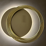 Бра светодиодное круглое в матовых оттенках коричневого и золотого цвета Kosmikos варинант исполнения - 1 | Loft Concept в Орле