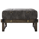 Пуф Duncan винтажная черная кожа  варинант исполнения - 1 | Loft Concept в Орле