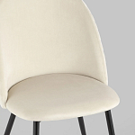 Мягкий стул в бежевом велюре Miruna Chair варинант исполнения - 7 | Loft Concept в Орле