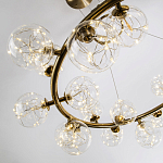 Дизайнерская кольцевая люстра с гирляндой внутри стеклянных сферических плафонов Iona Garland Chandelier 25 варинант исполнения - 4 | Loft Concept в Орле