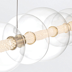 Подвесной светильник линейный с прозрачными стеклянными шарами разного диаметра Eurofase варинант исполнения - 15 | Loft Concept в Орле