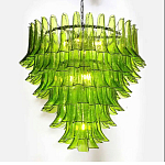 Люстра из семи ярусов зеленого стекла Independence варинант исполнения - 8 | Loft Concept в Орле