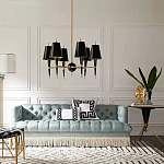 Дизайнерский журнальный столик с круглой столешницей на золотых ножках Risenbix варинант исполнения - 2 | Loft Concept в Орле