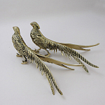 Статуэтка бронзовая пара Фазаны золотые Bronze Birds варинант исполнения - 2 | Loft Concept в Орле