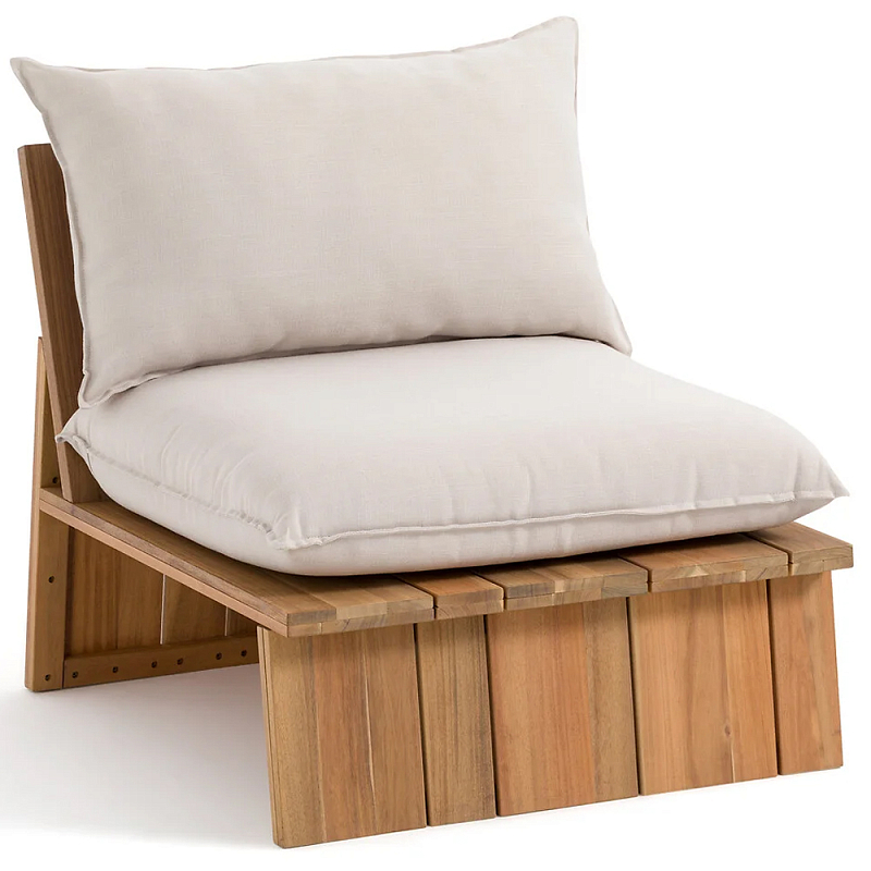 Уличное кресло из массива акации Trivett Wooden Chair Коричневый Молочный Уличное кресло из массива акации Trivett Wooden Chair Коричневый Молочный в Орле | Loft Concept