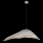 Подвесной светильник с асимметричным волнообразным абажуром и фактурной бахромой по краю Tactile Line варинант исполнения - 13 | Loft Concept в Орле