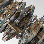 Люстра подвесная круглая с овальными подвесками из стекла дымчатого цвета Harlow Crystal Round варинант исполнения - 3 | Loft Concept в Орле