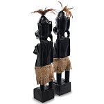 Комплект из 2-х деревянных статуэток Asmat Statuettes Black варинант исполнения - 5 | Loft Concept в Орле