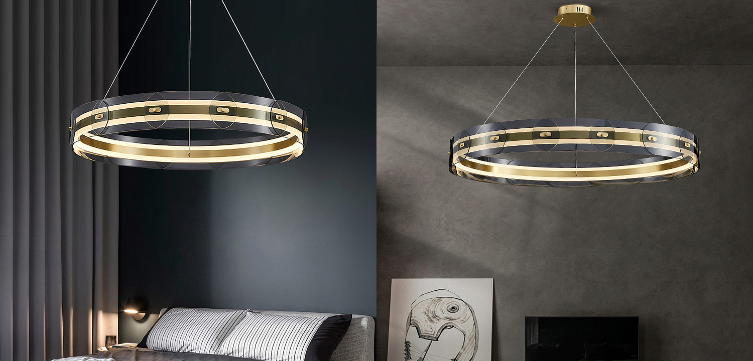 Люстра Gold ring horizontal chandelier Люстра Gold ring horizontal chandelier - Loft-Concept в Орле