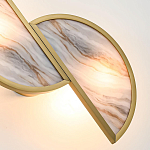 Бра с двумя полукруглыми плафонами из искусственного алебастра в бронзовой оправе Marbella варинант исполнения - 5 | Loft Concept в Орле