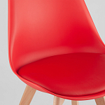 Стул с основой из пластика и мягким сиденьем Arvika Red варинант исполнения - 7 | Loft Concept в Орле