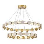 Люстра двухъярусная с круглыми светодиодными источниками света Maxine Light варинант исполнения - 7 | Loft Concept в Орле