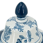 Ваза с крышкой и голубым цветочным рисунком 37 см Blue & White Ornament варинант исполнения - 3 | Loft Concept в Орле
