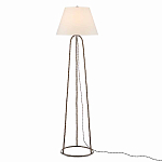 Торшер с конусовидным тканевым абажуром и фактурным каркасом Industrial Profile варинант исполнения - 1 | Loft Concept в Орле