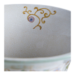 Ваза высокая из фарфора на бронзовом основании Turquoise Blooming Garden варинант исполнения - 4 | Loft Concept в Орле