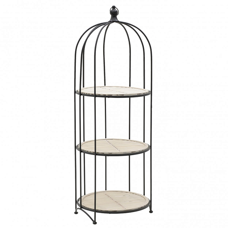 Стеллаж Cage Rack Circle Черный Бежевый в Орле | Loft Concept 