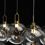 Люстра с 7-ю плафонами из прозрачного стекла в форме шара Orb Cascade  варинант исполнения - 7 | Loft Concept в Орле