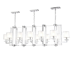 Люстра прямоугольной формы с 12-ю цилиндрическими плафонами из стекла Laurent варинант исполнения - 4 | Loft Concept в Орле